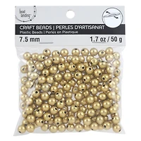 Matte Plastic Round Beads