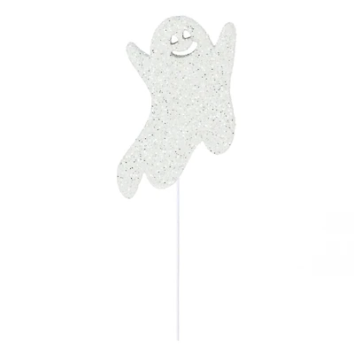 10.25" White Glitter Ghost Pick by Ashland®