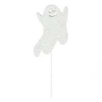 10.25" White Glitter Ghost Pick by Ashland®
