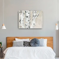 Birch Tree Close Up Neutral Canvas Giclee