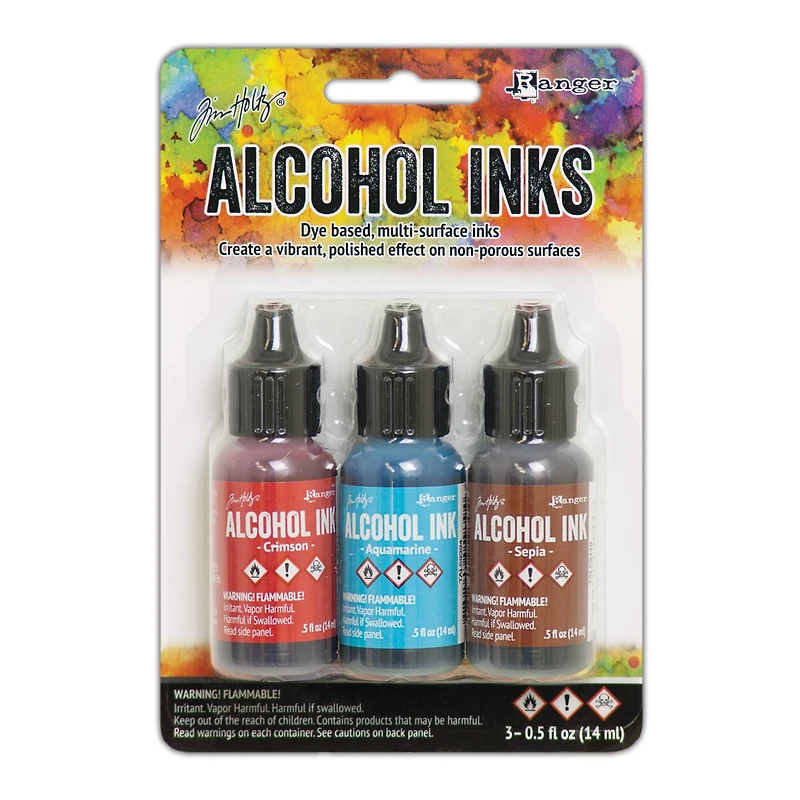 6 Packs: 3 ct. (18 total) Ranger Tim Holtz® Alcohol Ink Kit, Rodeo