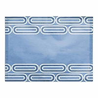 Groovy Blue Lines Cotton Twill Placemat