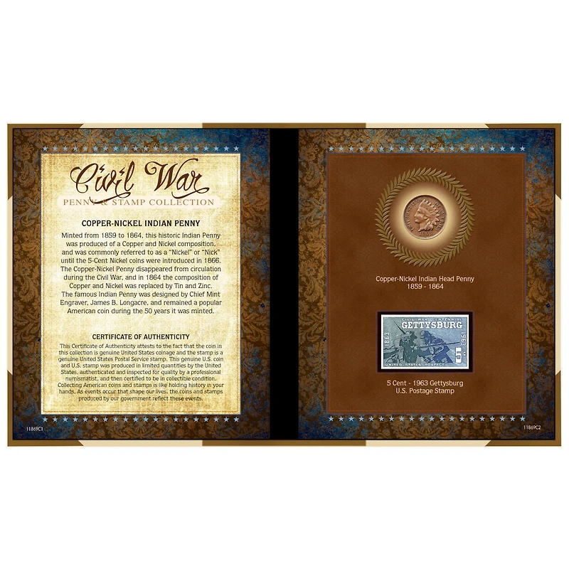 U.S. Civil War Penny & Stamp Collection