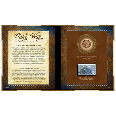 U.S. Civil War Penny & Stamp Collection