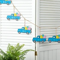 Glitzhome® Easter Metal Truck Garland