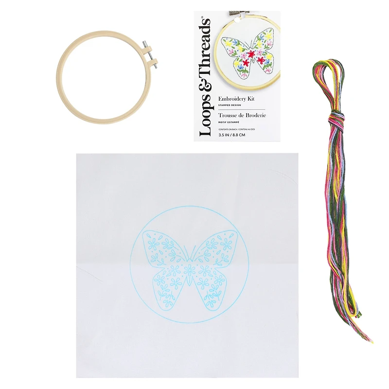 Butterfly Embroidery Kit by Loops & Threads®