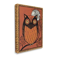 Stupell Industries Autumn Owl Under Moon Canvas Wall Art