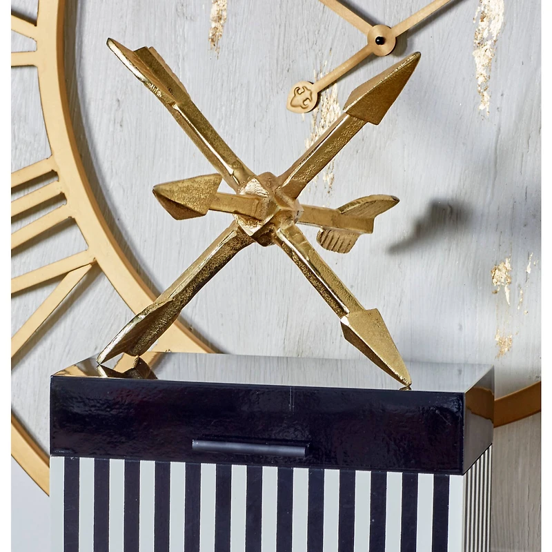 12" Gold Aluminum Glam Arrow Sculpture