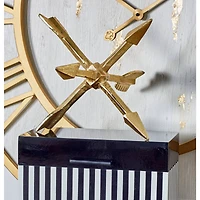 12" Gold Aluminum Glam Arrow Sculpture