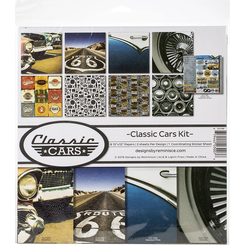 Reminisce Collection Kit 12"X12"-Classic Cars