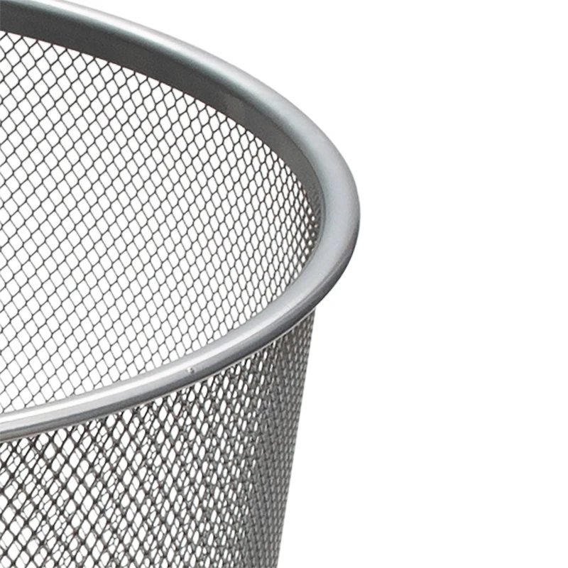 Organize It All Silver Mesh Round Wastebasket