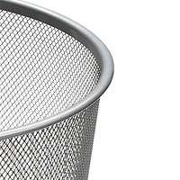 Organize It All Silver Mesh Round Wastebasket