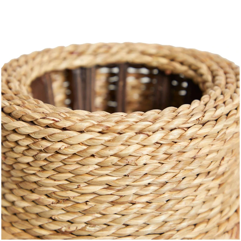 40" Brown Seagrass Handmade Vase