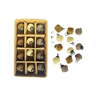 Hello Honey® 1" Boxed Flocked Glass Ornament Set