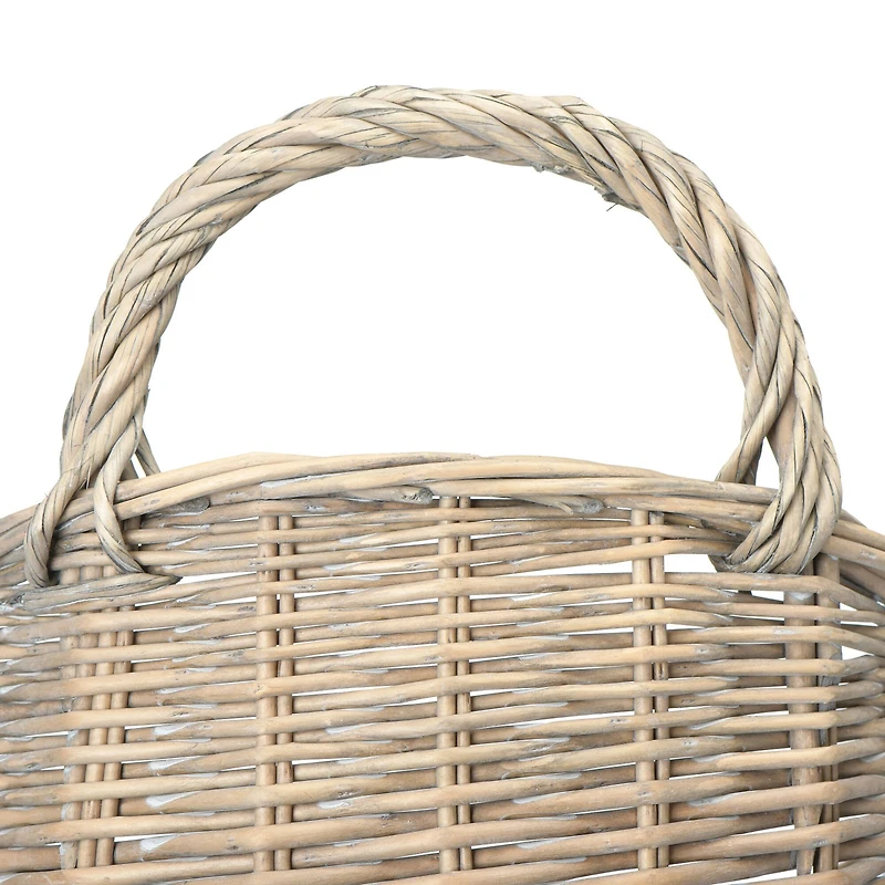 Hello Honey® 15" Rattan Wall Basket with Handle