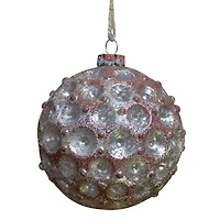 3.5" Silver Mercury Distressed Glass Ball Ornament