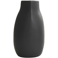 9" Black Ceramic Minimalistic Vase Set
