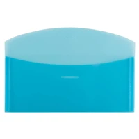JAM Paper Blue Plastic Tuck Flap Closure 4.25" x 9.75" Envelopes, 12ct.