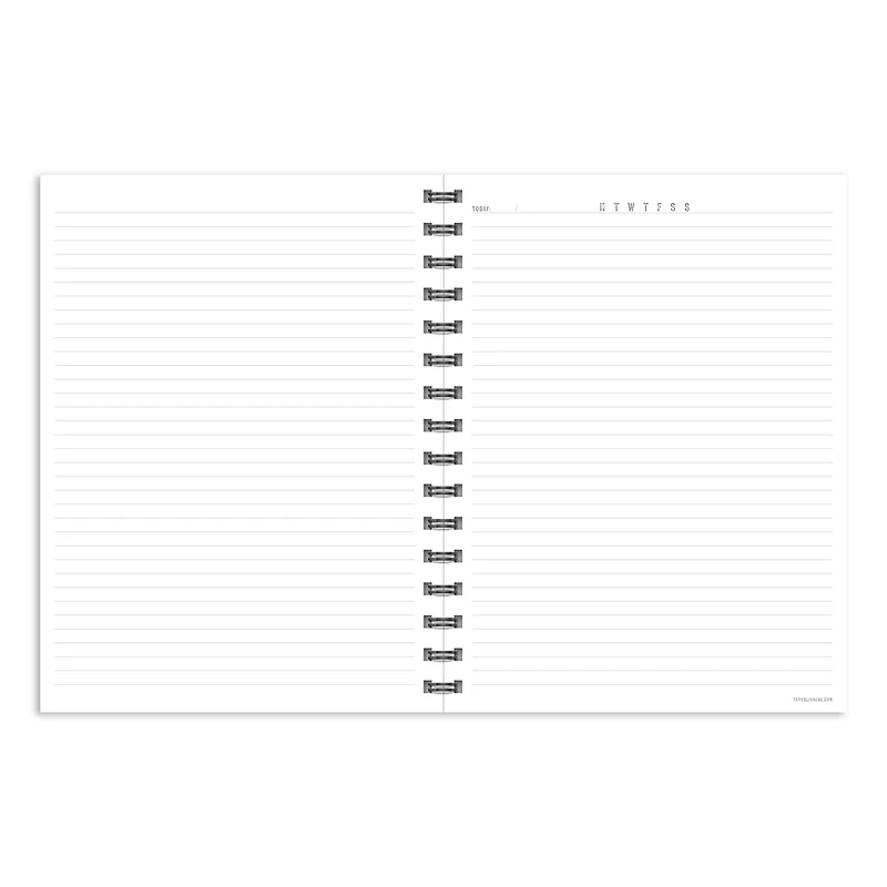 TF Publishing Business Black Spiral Lined Journal