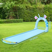 Pool Central® 16ft. Inflatable Elephant Arch Sprayer Slide Outdoor Kids Water Toy