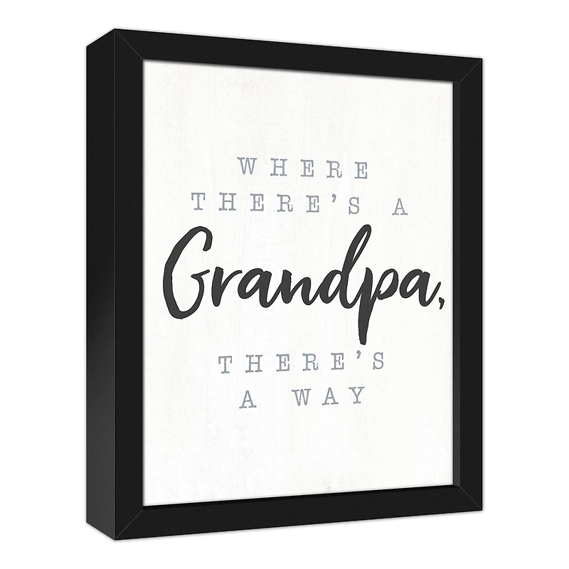 Grandpa Way Black Framed Canvas