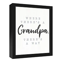 Grandpa Way Black Framed Canvas