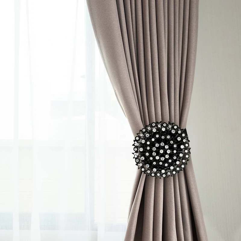 Simplify Black Magnetic Curtain Tie Back