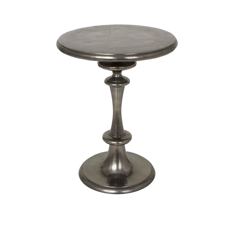 23" Black Aluminum Turned Style Accent Table