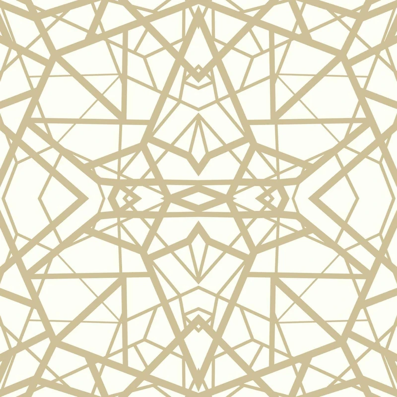 RoomMates White & Gold Shatter Geometric Peel & Stick Wallpaper