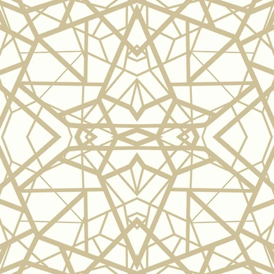 RoomMates White & Gold Shatter Geometric Peel & Stick Wallpaper
