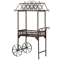 Design Toscana 56.5" Jardin a la Francaise Flower Pushcart