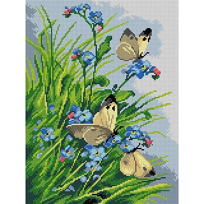 Orchidea Gobelin Canvas For Halfstitch Without Yarn After Catherine Klein - Butterflies