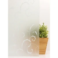 Fablon Scroll Flower Static Window Film