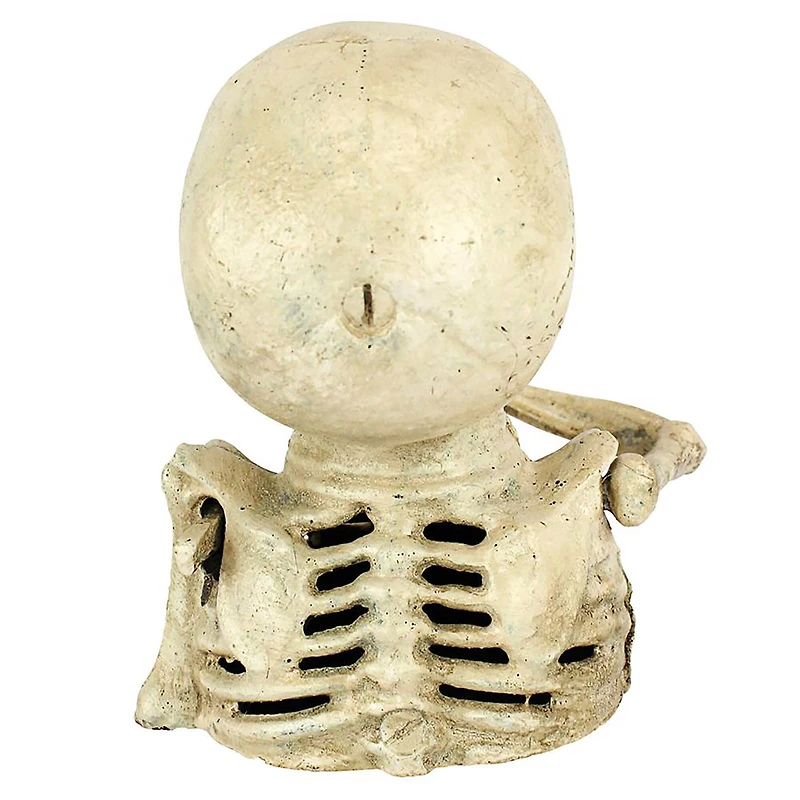 Design Toscano Bugged-Out Hungry Skeleton Cast Iron Mechanical Coin Bank