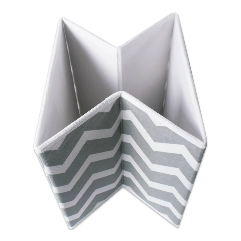 DII® 11" Gray Chevron Square Non-Woven Fabric Cubes, 4ct.