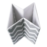 DII® 11" Gray Chevron Square Non-Woven Fabric Cubes, 4ct.