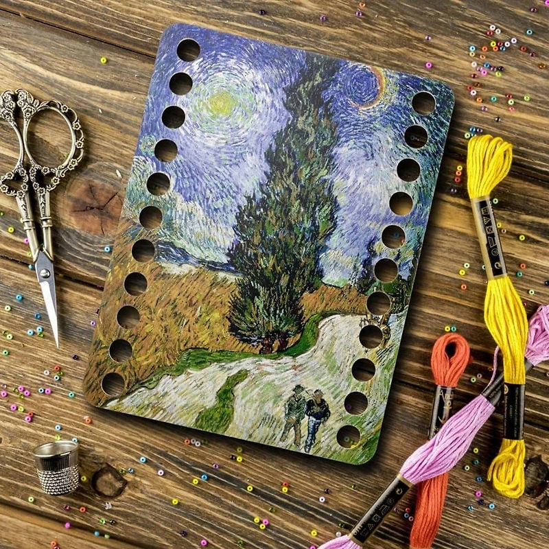Wonderland Crafts Famous Paintings Cypress Star Thread Organizer