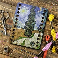 Wonderland Crafts Famous Paintings Cypress Star Thread Organizer