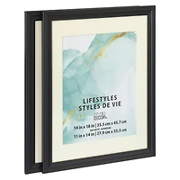 2 Pack Lifestyles 11" x 14" Black Frames with Mat by Studio Décor®