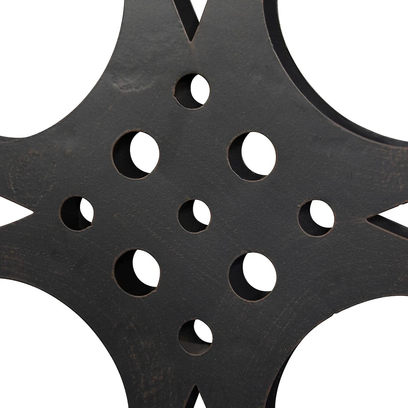 Gray Round Metal Industrial Wall Décor