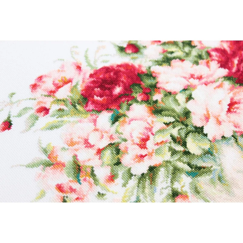 Luca-S Peonies Counted Cross Stitch Kit