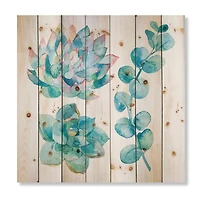 Designart - Eucalyptus Leaves and Succulents