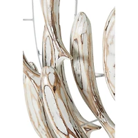 Silver Coastal Fish Wood Wall Decor, 32" x 28"