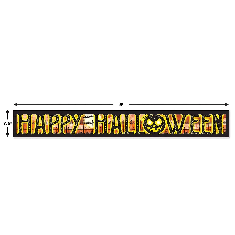 Beistle Metallic Happy Halloween Banners
