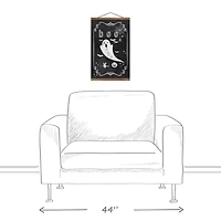 Boo Halloween Icons 12" x 18" Teak Hanging Canvas