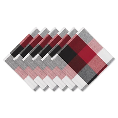 DII® Oversized Tri Color Check Cloth Dinner Napkins