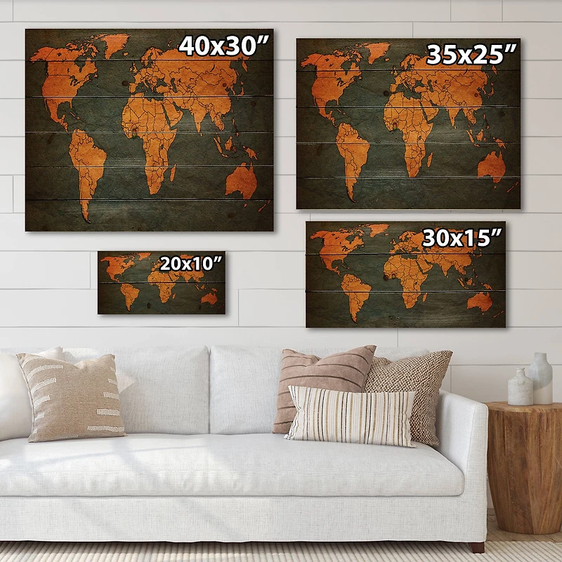 Designart - Ancient Map of The World Africa