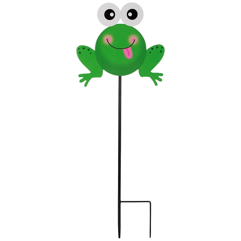 23" Frog Metal Garden Stake