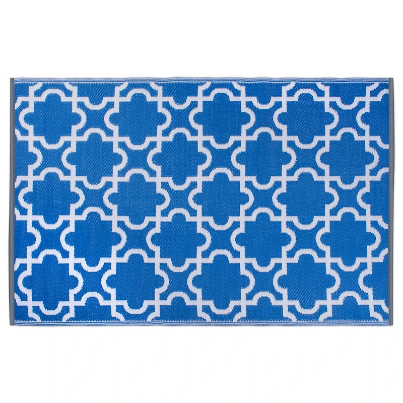 DII® Blue Lattice Outdoor Rug, 4ft. x 6ft.
