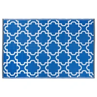 DII® Blue Lattice Outdoor Rug, 4ft. x 6ft.